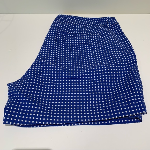 Old Navy Cotton Poly Blend Polka Dot Pattern Shorts, Blue White Size 12 - Picture 4 of 10